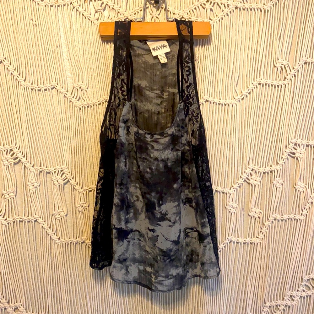 Vintage UO sheer black and gray tank top